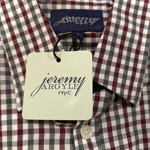 Jeremy Argyle: Burgundy and Grey Check Shirt